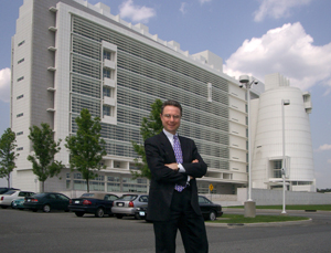 Bankruptcy Attorney Craig D. Robins in front of the Central Islip Federal Courthouse.
