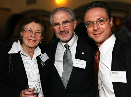 Craig D. Robins, Esq. with Honorable Dorothy T. Eisenberg, Bankruptcy Judge at the Central Islip Bankruptcy Court, and Honorable Ira B. Warshawsky, Nassau County Supreme Court Judge.